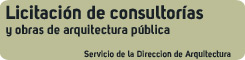 Licitación de consultorías y obras de arquitectura pública