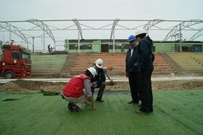 Canadela ya luce su nuevo pasto FIFA en cancha