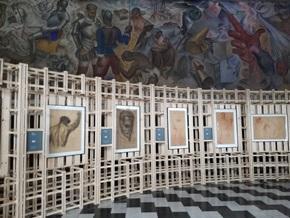 Exhibición de bocetos de Gregorio de La Fuente reviven proceso de creación de histórico mural