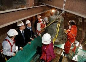 Ministro de Obras Públicas visita las obras de restauración de la Catedral Metropolitana