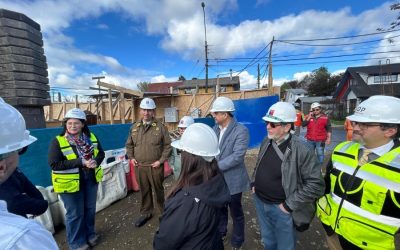 Con trabajos de obra gruesa avanza construcción de nuevo Retén de Carabineros en barrio Las Ánimas de Valdivia
